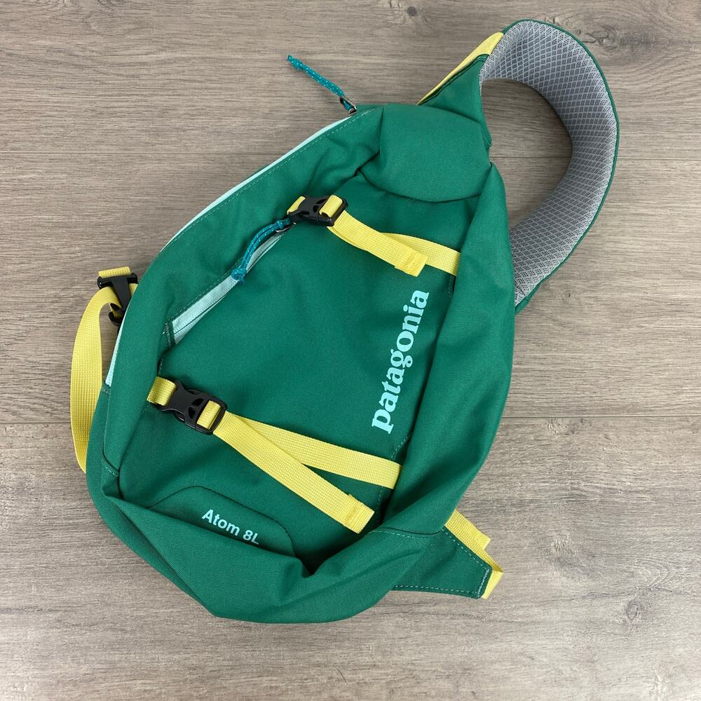 Patagonia Green Crossbody Bag with Yellow Accents